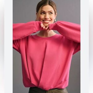 Anthropologie Maeve  Peasch/pink Pullover Sweatshirt SZ Samll